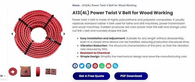 Power twist V belt: flexible and reliable solution for power transmission cover picture