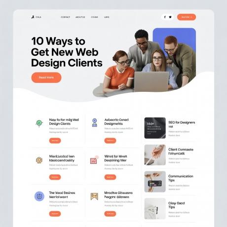 10 Ways to Get New Web Design Clients cover picture