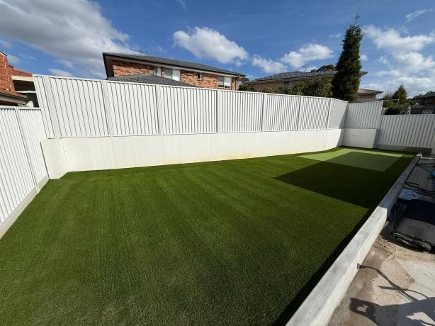 artificial grass synthetic turf commercial installation softfall cover picture