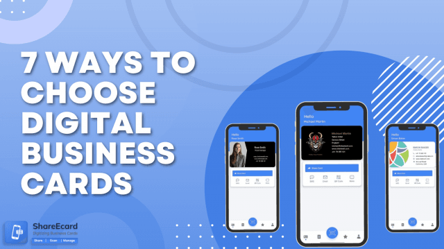 7 Ways to choose Digital Business Cards cover picture