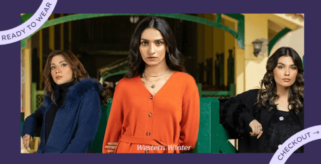 Best women western winter clothing in Pakistan cover picture