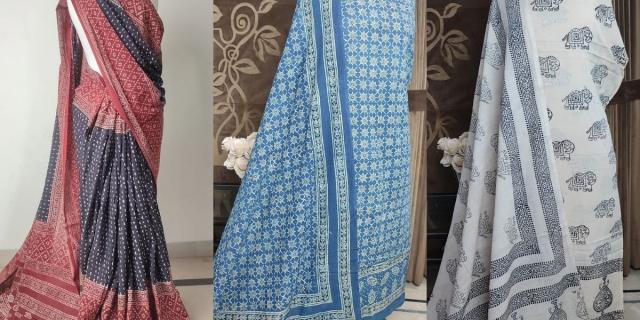 Browse Artful Hand Block Printed Unstitched Dresses Online: A Fashionable Delight cover picture
