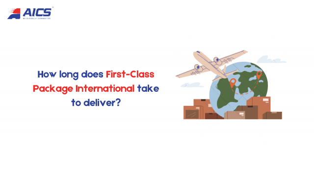 How long does First-Class Package International take to deliver? cover picture