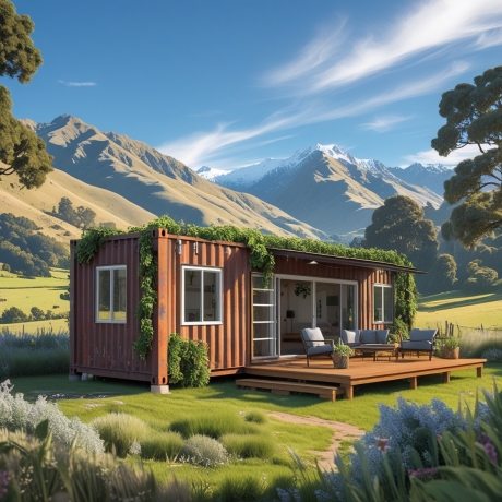 A cabin home placed in a very beautiful scenery