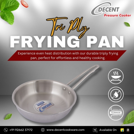 Tri-Ply Fry Pans in India – The Ultimate Cooking Companion by Decent Cookware