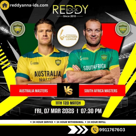 Key Players to Watch with Reddy Book ID in the Australia Masters vs South Africa Masters T20 Face-off in 2025.