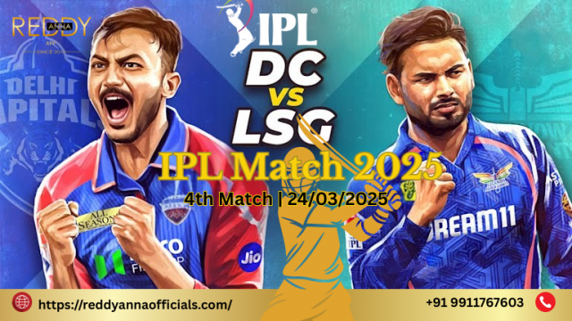 Reddy Anna ID at Match Day Madness: 4th IPL DC vs LSG Match at 7:30 pm Dr YS Rajasekhara Reddy ACA-VDCA Cricket Stadium, Visakhapatnam