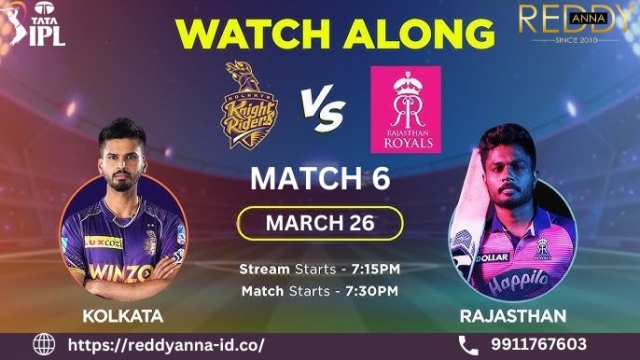 Game Day Guide with Reddy Anna Online Book ID: What to Expect from RR vs KKR at Assam's Barsapara Stadium.