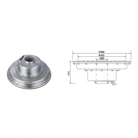 60W Underwater Pool Fountain Light Stainless Steel IP68 HYD-SX-6380