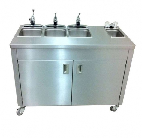 Enhancing Functionality: The Benefits of a 4 Compartment Portable Sink with a Spray Faucet