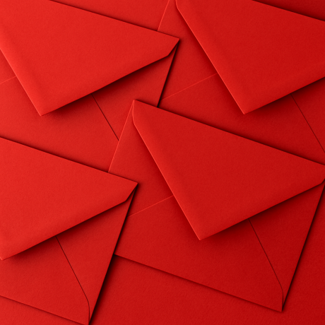 Is red the right colour for envelopes?
