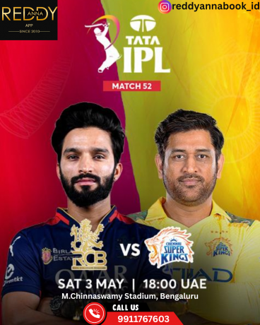 M.Chinnaswamy Stadium Awaits: Previewing the Epic Clash Between RCB and CSK with Reddy Anna ID IPL MAtch 2025.