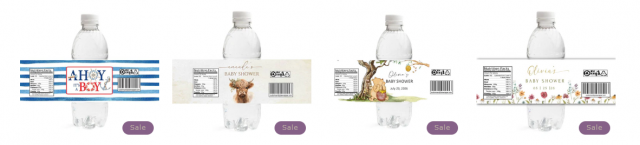 From Love to Little Ones: Anniversary Invitations & Baby Shower Water Bottle Labels in Style