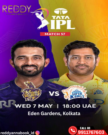 Battle of the Giants: Key Players to Watch in Reddy Anna ID IPL KKR vs CSK 57th Match.