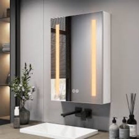Badezimmer Spiegelschrank mit LED – Energiesparend & modern