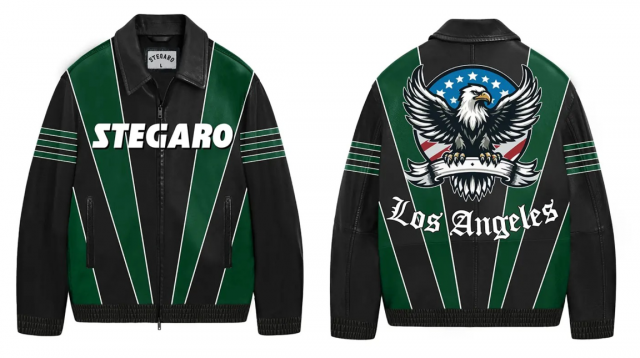 Timeless Edge: Stegaro Ultimate Leather Bomber Jacket