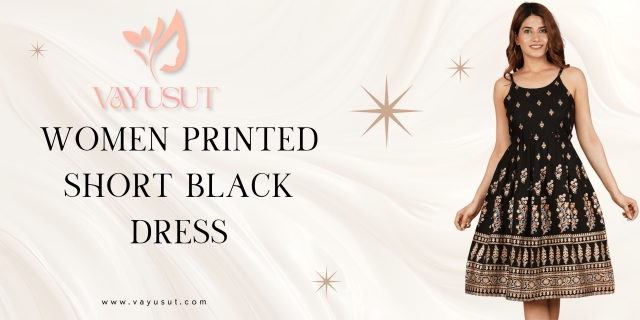 Embrace Chic Comfort with Vayusut's Printed Short Dresses for Women