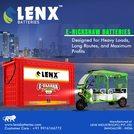 Reliable Power on Every Ride: Leading E-Rickshaw Battery Manufacturer in Bangalore