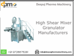 Advantages of High Shear Mixer Granulator Machine