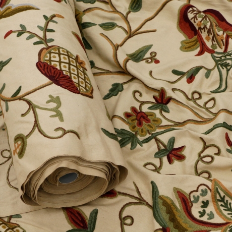 Kashmiri Crewel Fabric: A Legacy of Handcrafted Luxury by Naqash Textiles