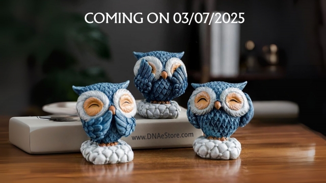 DNA eStore | Antique Owl Showpiece for Home Decor – Handcrafted Resin Owl Figurines