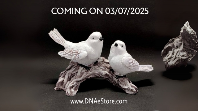 Elegant White Bird Pair Statue – Decorative Bird & Animal Showpiece for Home Decor & Gifts