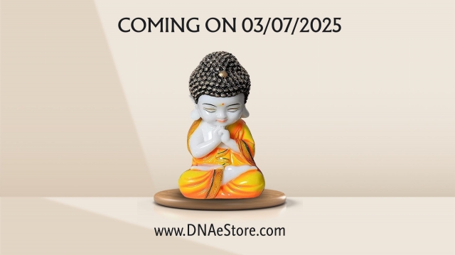 Handcrafted Baby Monk Figurine – Charming Decorative Baby Monk Showpiece from DNA EStore