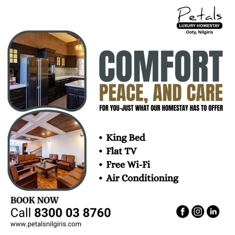 Romantic Escape: Find the Ideal Villa for Couples in Ooty, Nilgiris at Petals