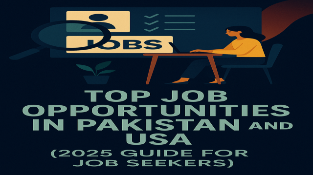 Top Job Opportunities in Pakistan and USA (2025 Guide for Job Seekers)
