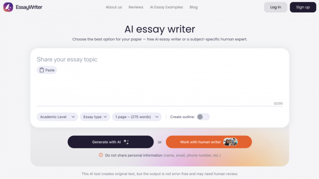 EssayWriter AI review