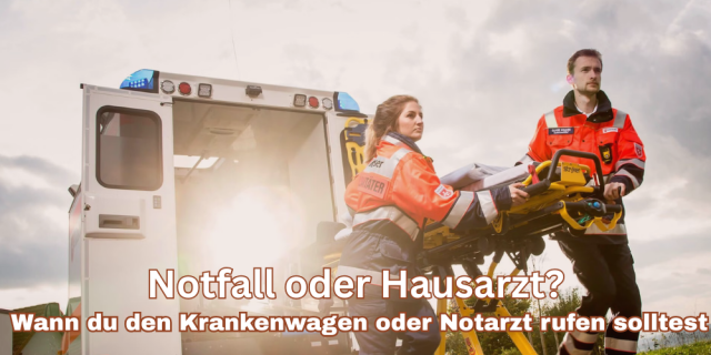 Notfall oder Hausarzt? Wann du den Krankenwagen oder Notarzt rufen solltest