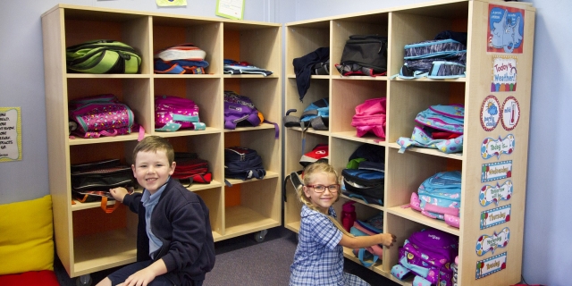 Storage facilities in schools - protecting schoolbags!