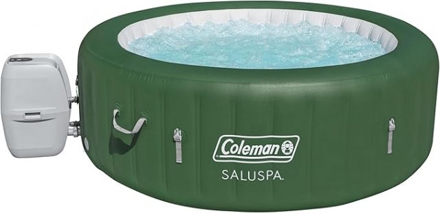 Transform Your Backyard with Coleman's Forest Green 4-Person AirJet Hot Tub