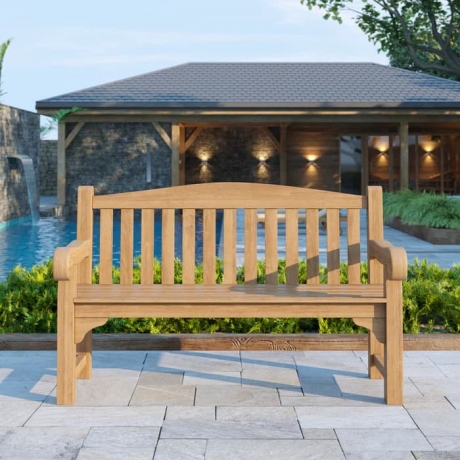 7 inspirierende Designs für Gartenbänke aus Teakholz