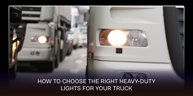 Truck standing with light ON