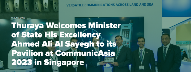 Showcasing cutting-edge communication technology: Thuraya's Pavilion at CommunicAsia 2023 