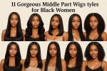 11 Gorgeous Middle Part Wigs Hairstyles for Black Women in 2025