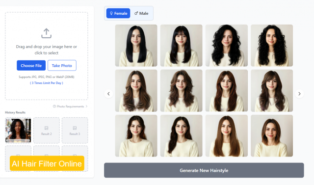 Free Hairstyle Filter: The Future of Virtual Hair Transformations