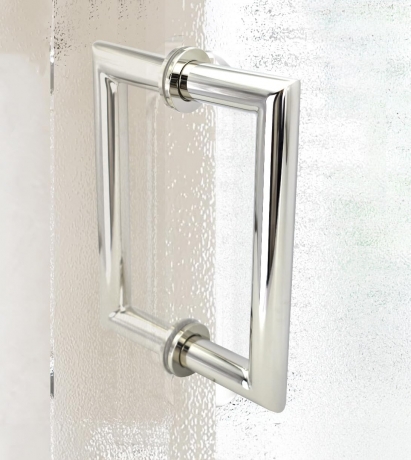 Upgrade Your Bathroom Elegance with the 6 Mitered Shower Door Handle by Mont Hard