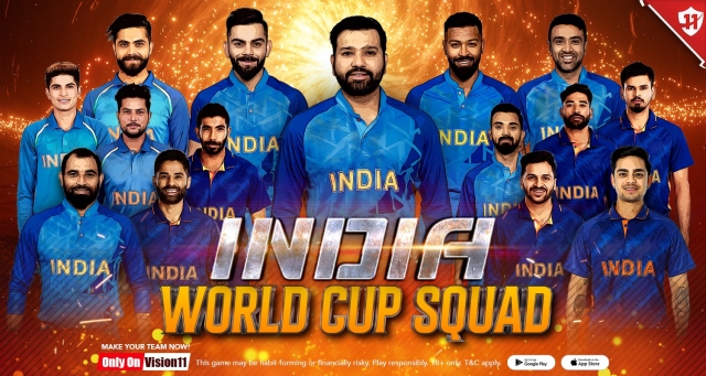 ICC World Cup 2023: India Squad, Team Captain, Player List Vision11 Prediction & Fantasy Tips