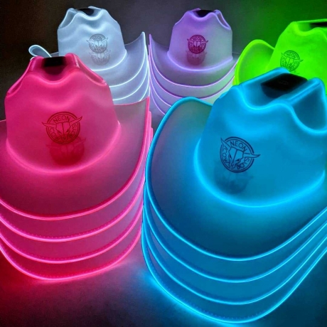 Glowing in the Night: Unveiling the Trend of Neon Cowboy Hats