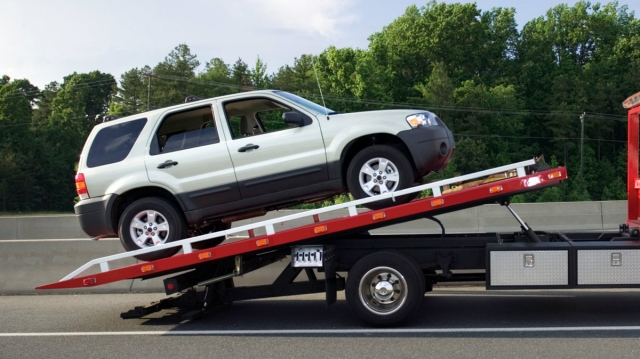 Car Towed on the Road