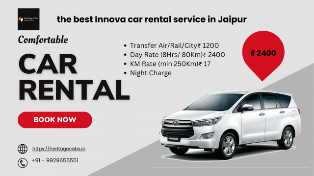the best Innova car rental service in Jaipur