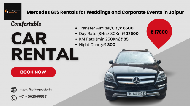 Luxurious Mercedes GLS Rentals for Weddings and Corporate Events in Jaipur