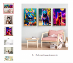 How About A Canvas Painting Of Cute Blue Cat For Home Decoration Artwork As Gifts?