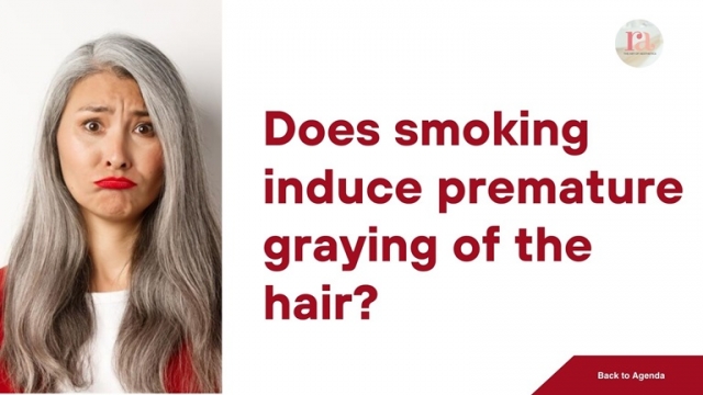 Does smoking induce premature graying of the hair?