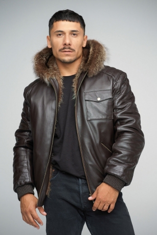 Rich and Rugged: The Allure of Brown Leather V-Bomber Jackets for Men