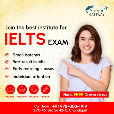 Get Trained for ielts classes with Best IELTS Institute in chandigarh.