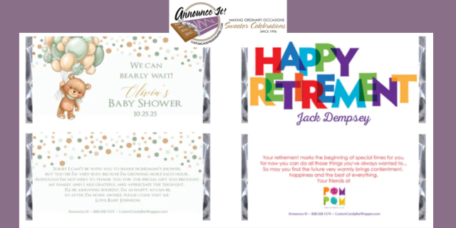Order bespoke candy and chocolate bar wrappers here, the greatest place.