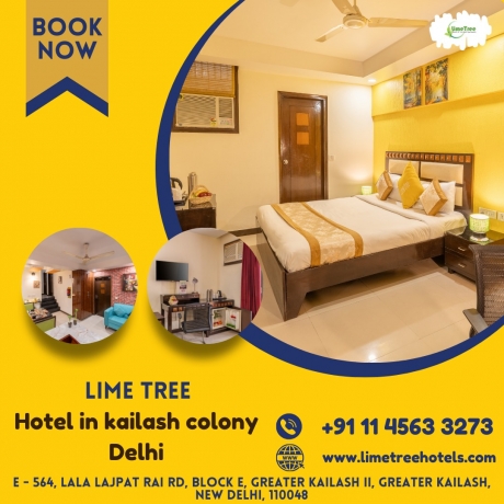 The Lime Tree Hotel in Kailash Colony provides your Budget stay in Delhi
